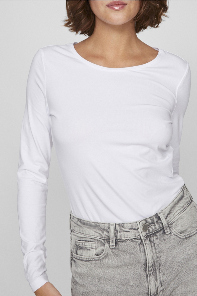 VINORA L/S O-NECK TOP - NOOS 14104154 Bright White